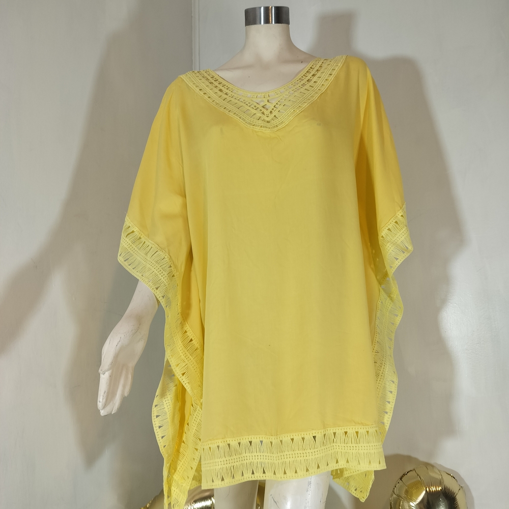 & Other Stories Sunny Yellow Lace Kaftan